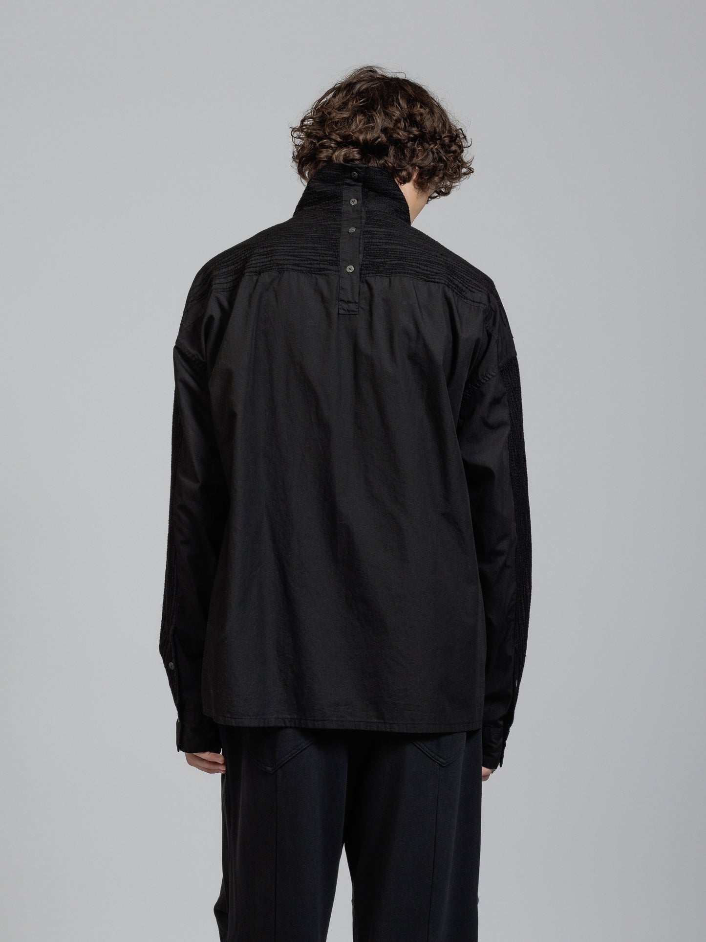 
                  
                    Embroidered cloth high-necked shirt
                  
                