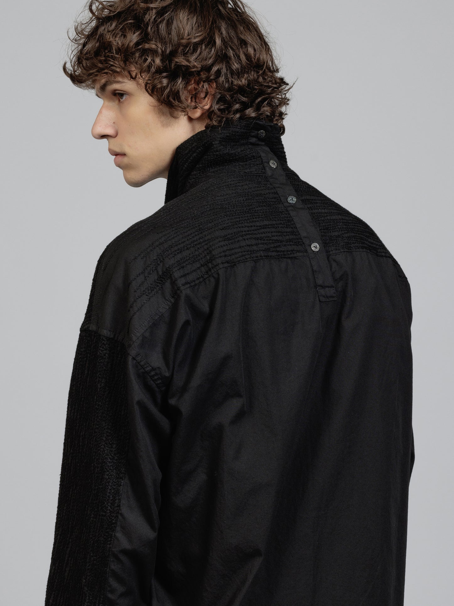 
                  
                    Embroidered cloth high-necked shirt
                  
                