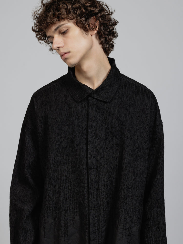 
                  
                    Embroidered cloth high-necked shirt
                  
                