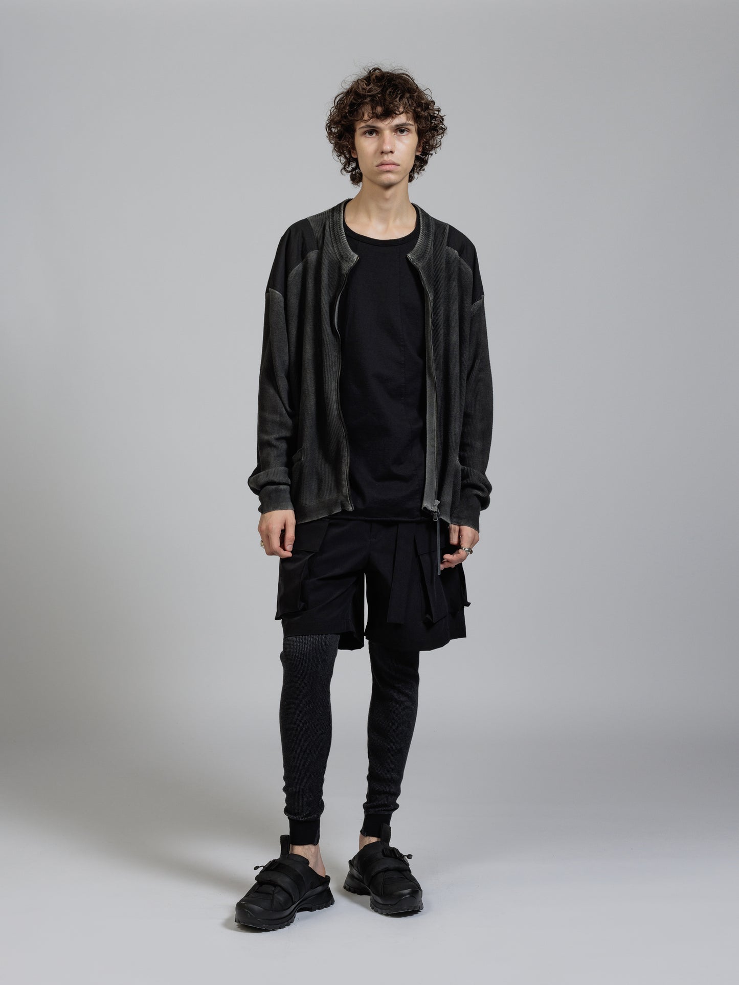 
                  
                    Object dyed zip-up cardigan
                  
                