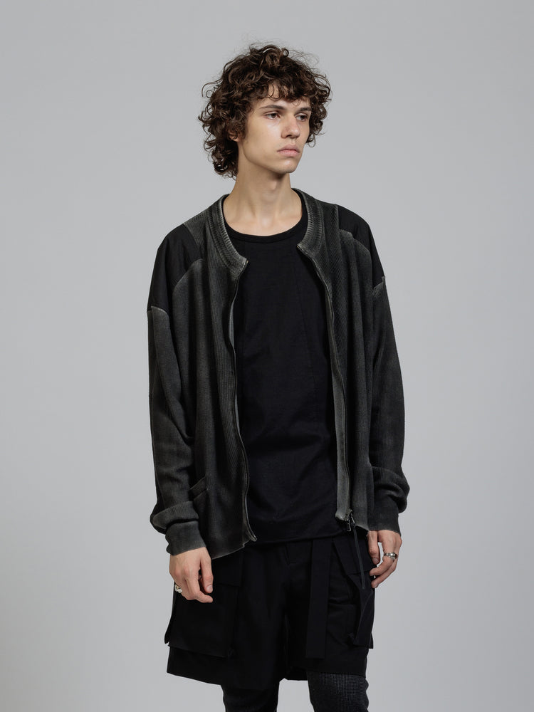 
                  
                    Object dyed zip-up cardigan
                  
                