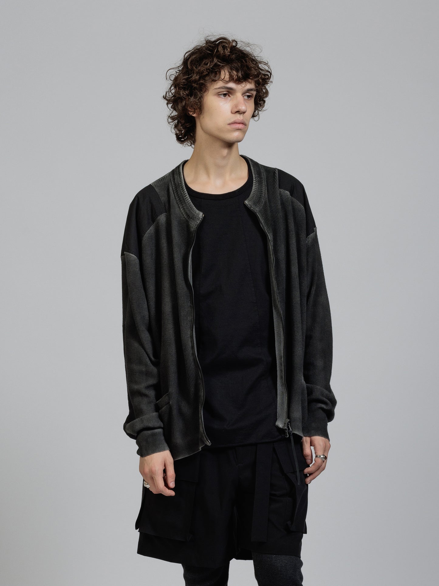 
                  
                    Object dyed zip-up cardigan
                  
                