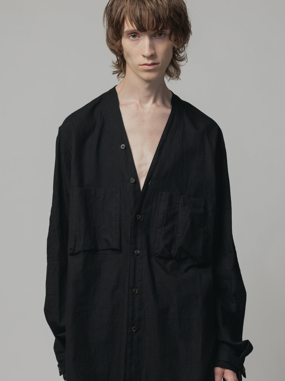 THE VIRIDI-ANNE（ザ ヴィリディアン） TVA 24SS COTTON/LINEN V NECK 