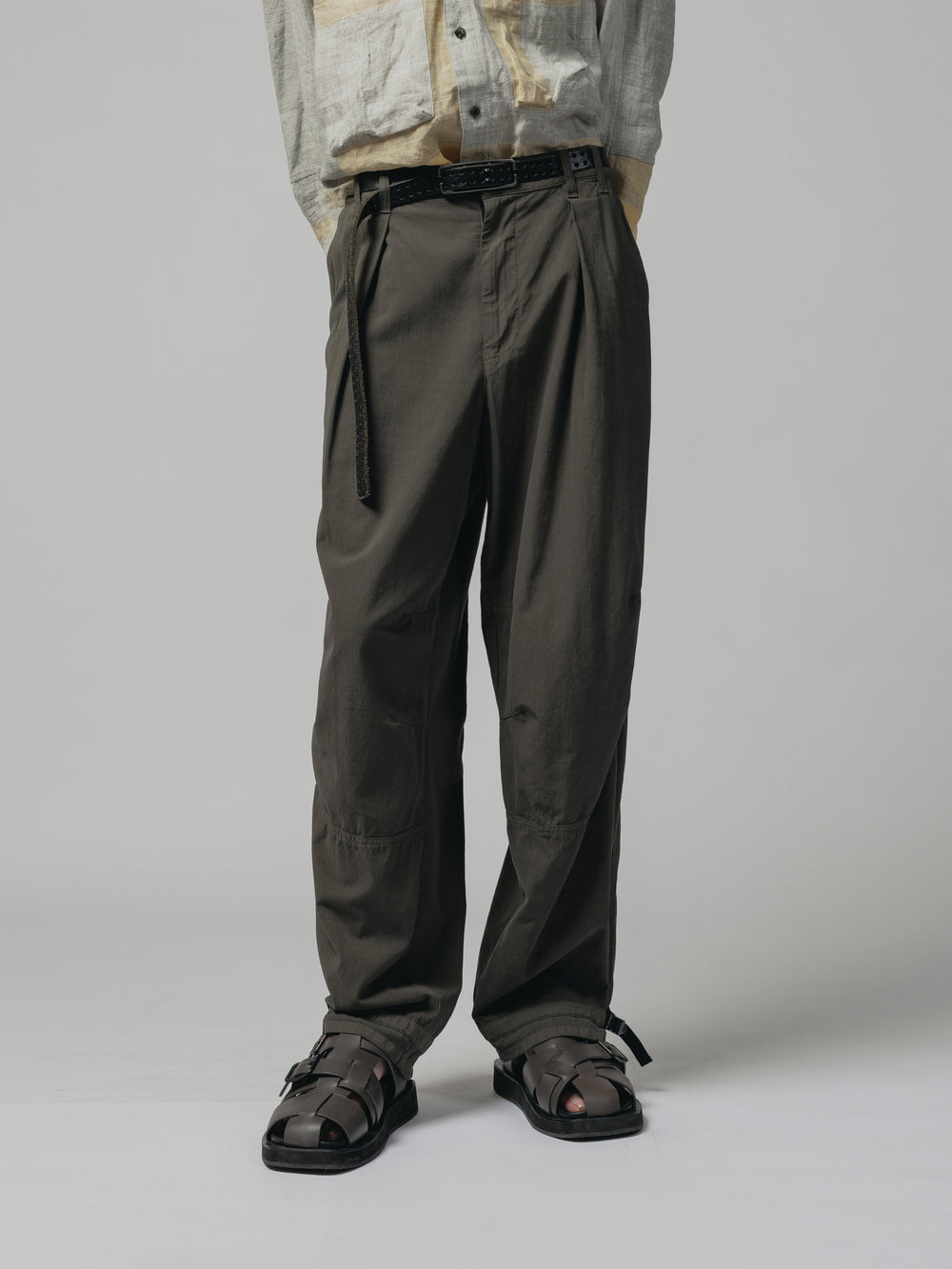 DRY COTTON WIDE TROUSERS