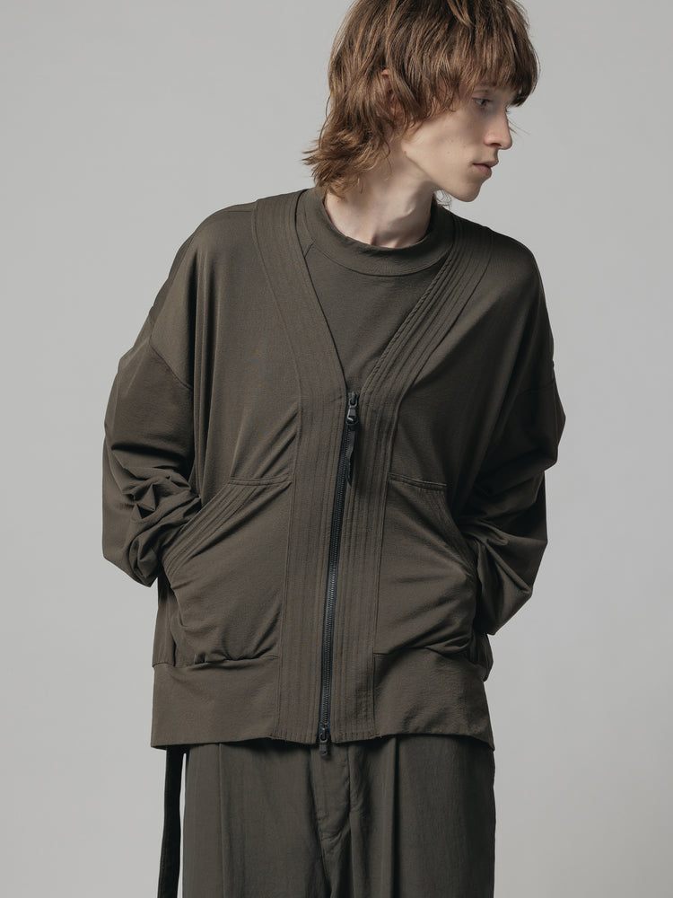 
                  
                    NYLON SMOOTH ZIP-UP CARDIGAN
                  
                