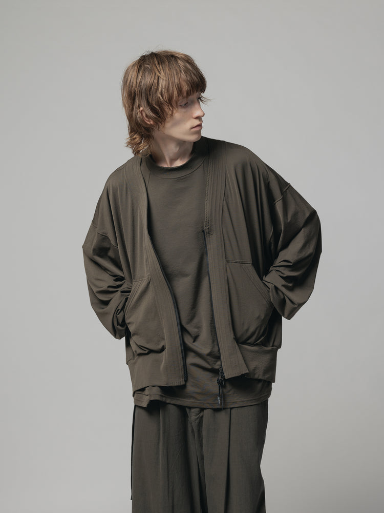 
                  
                    NYLON SMOOTH ZIP-UP CARDIGAN
                  
                