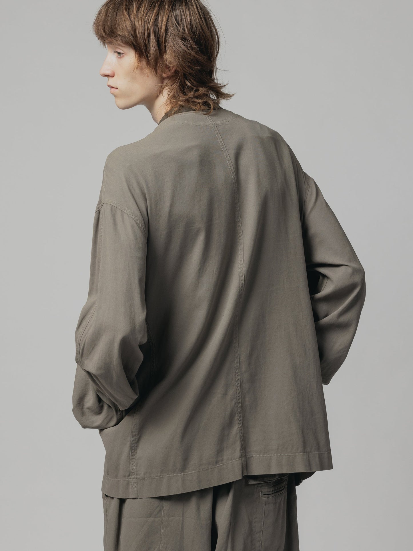 
                  
                    COTTON COLLARLESS JACKET
                  
                