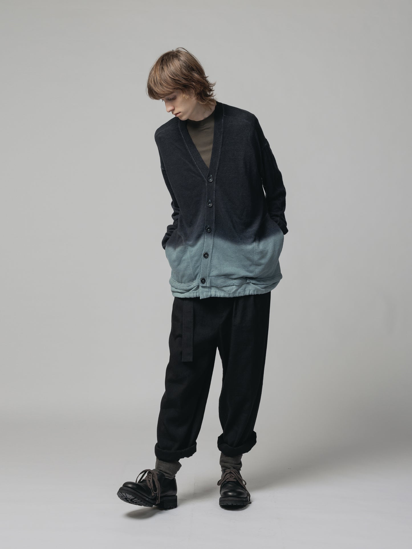 
                  
                    GRADATION DYE JERSEY CARDIGAN
                  
                