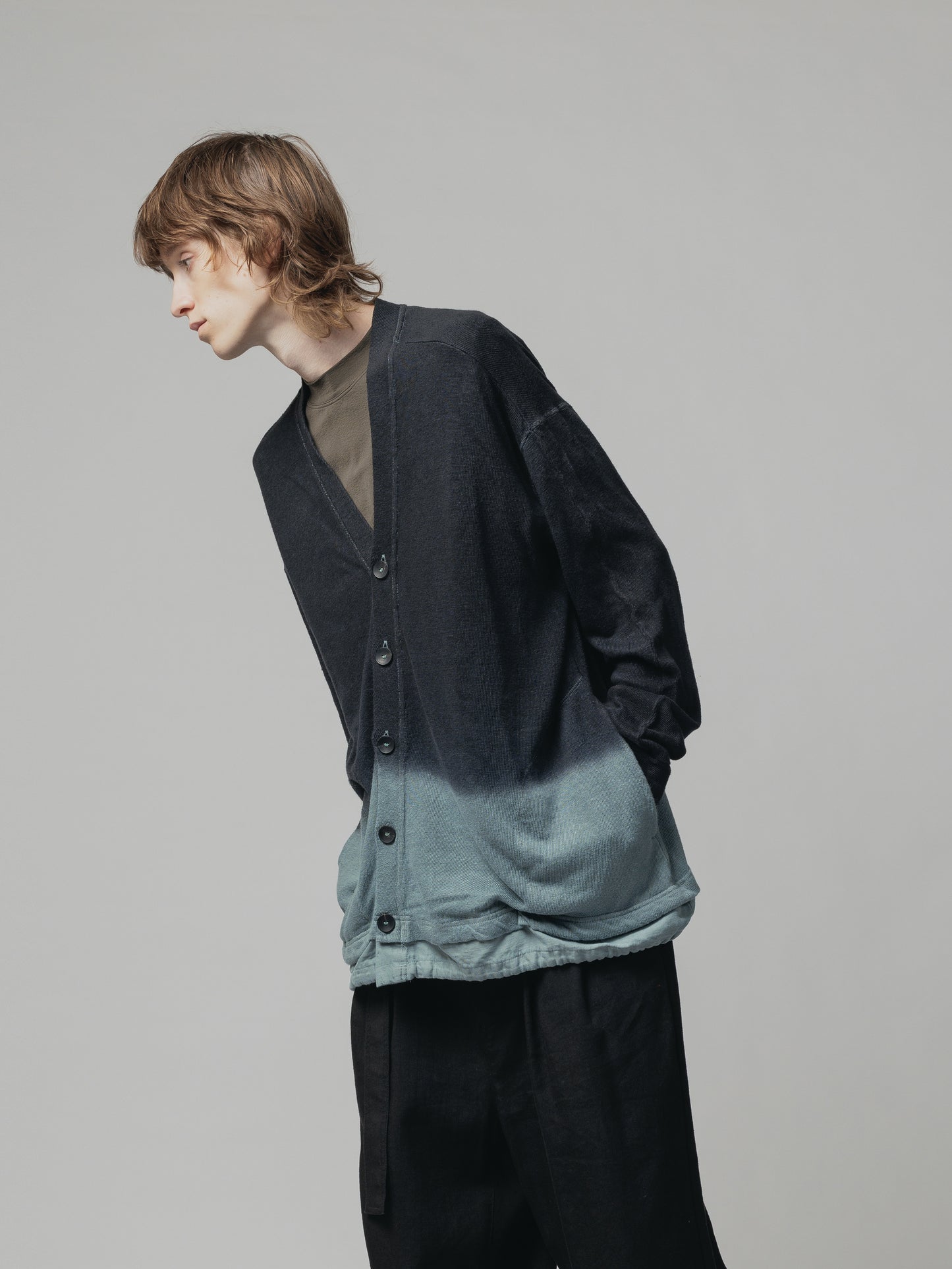 
                  
                    GRADATION DYE JERSEY CARDIGAN
                  
                