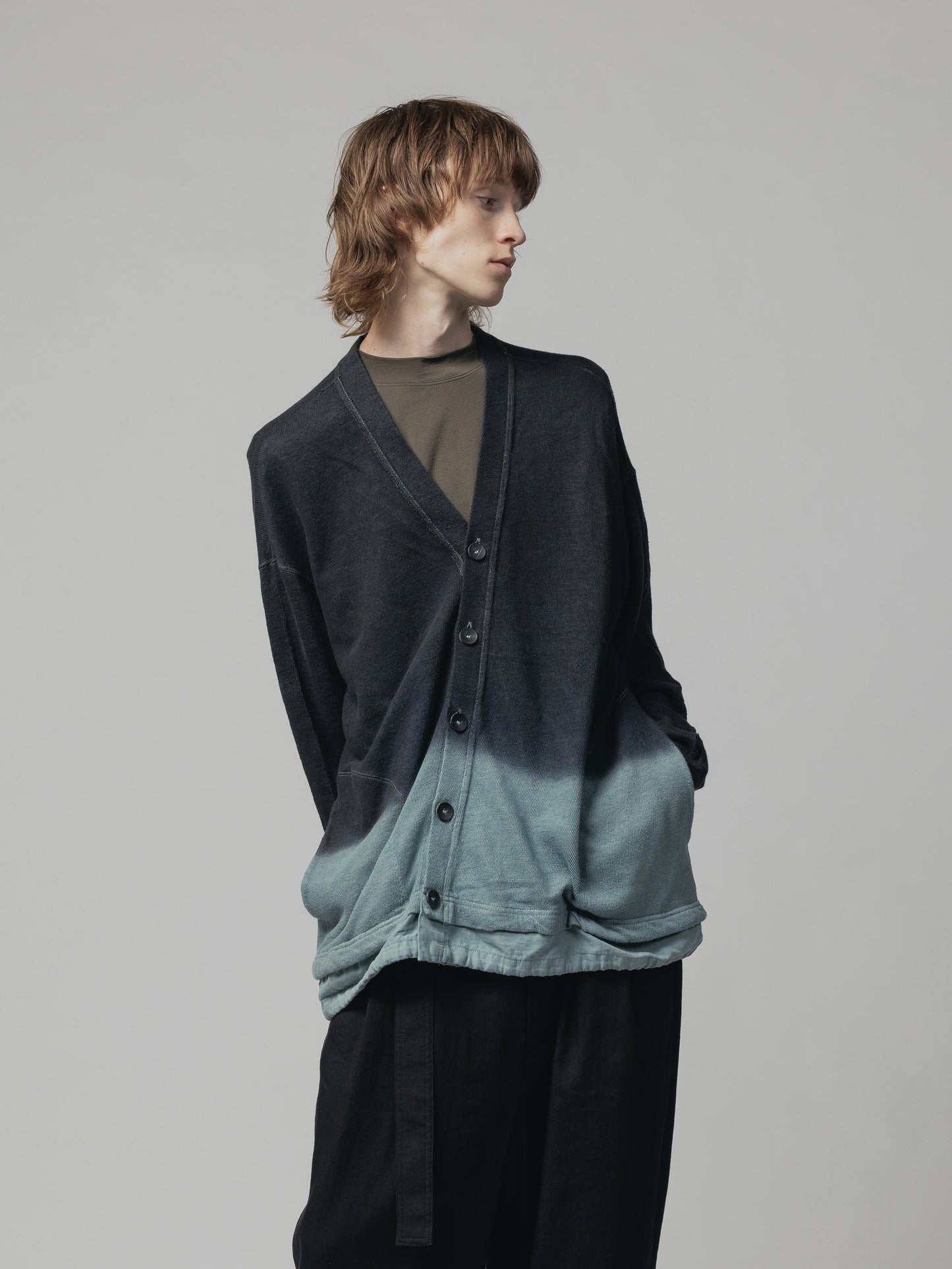 
                  
                    GRADATION DYE JERSEY CARDIGAN
                  
                