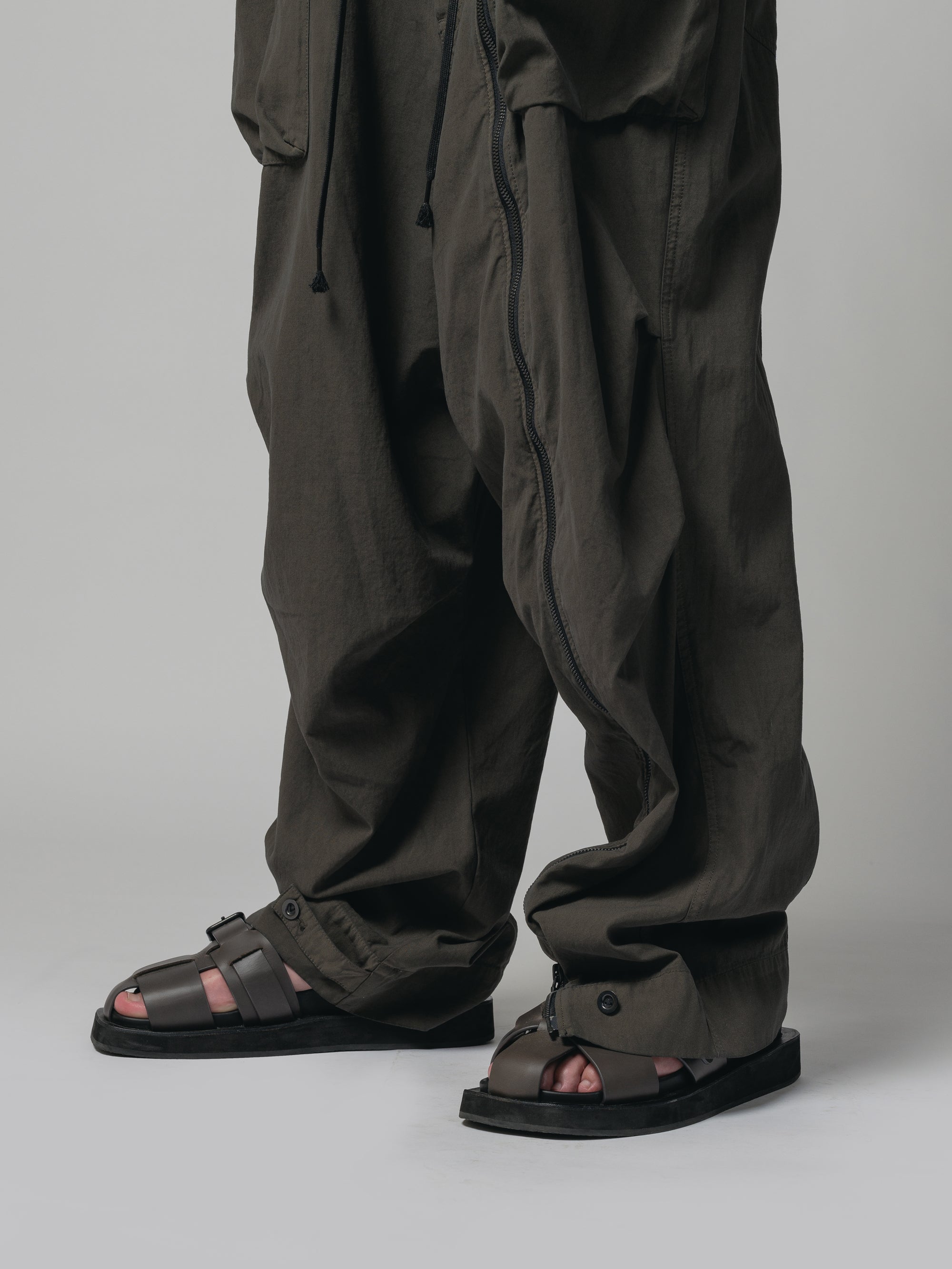 強撚ドライコットン オーバーオール - BLACK THE VIRIDI-ANNE（ザ ヴィリディアン） TVA 24SS DRY COTTON