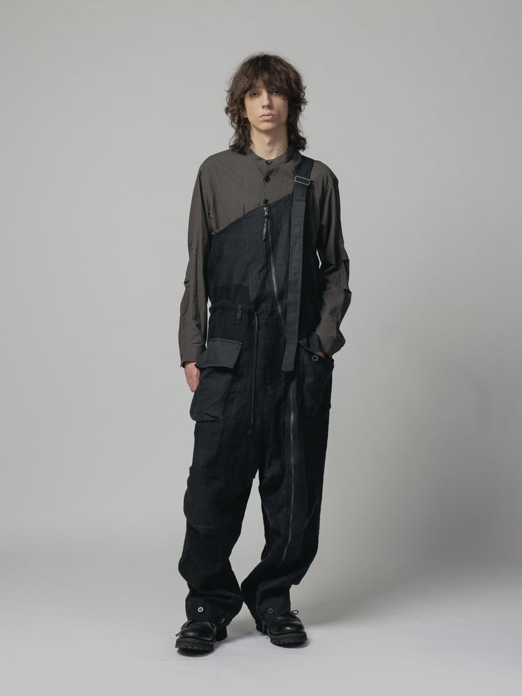 
                  
                    BLACK CHECK LINEN OVERALL
                  
                