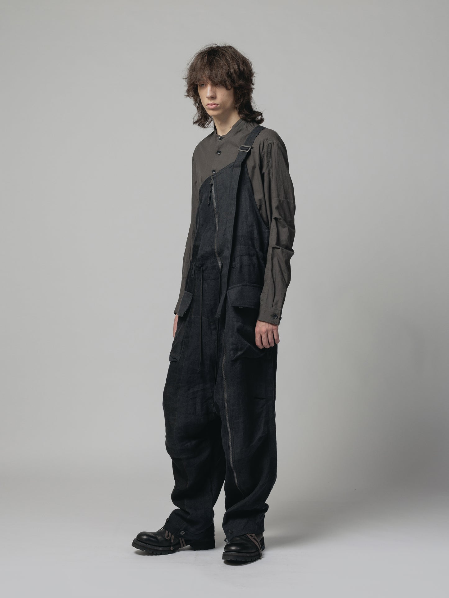 
                  
                    BLACK CHECK LINEN OVERALL
                  
                