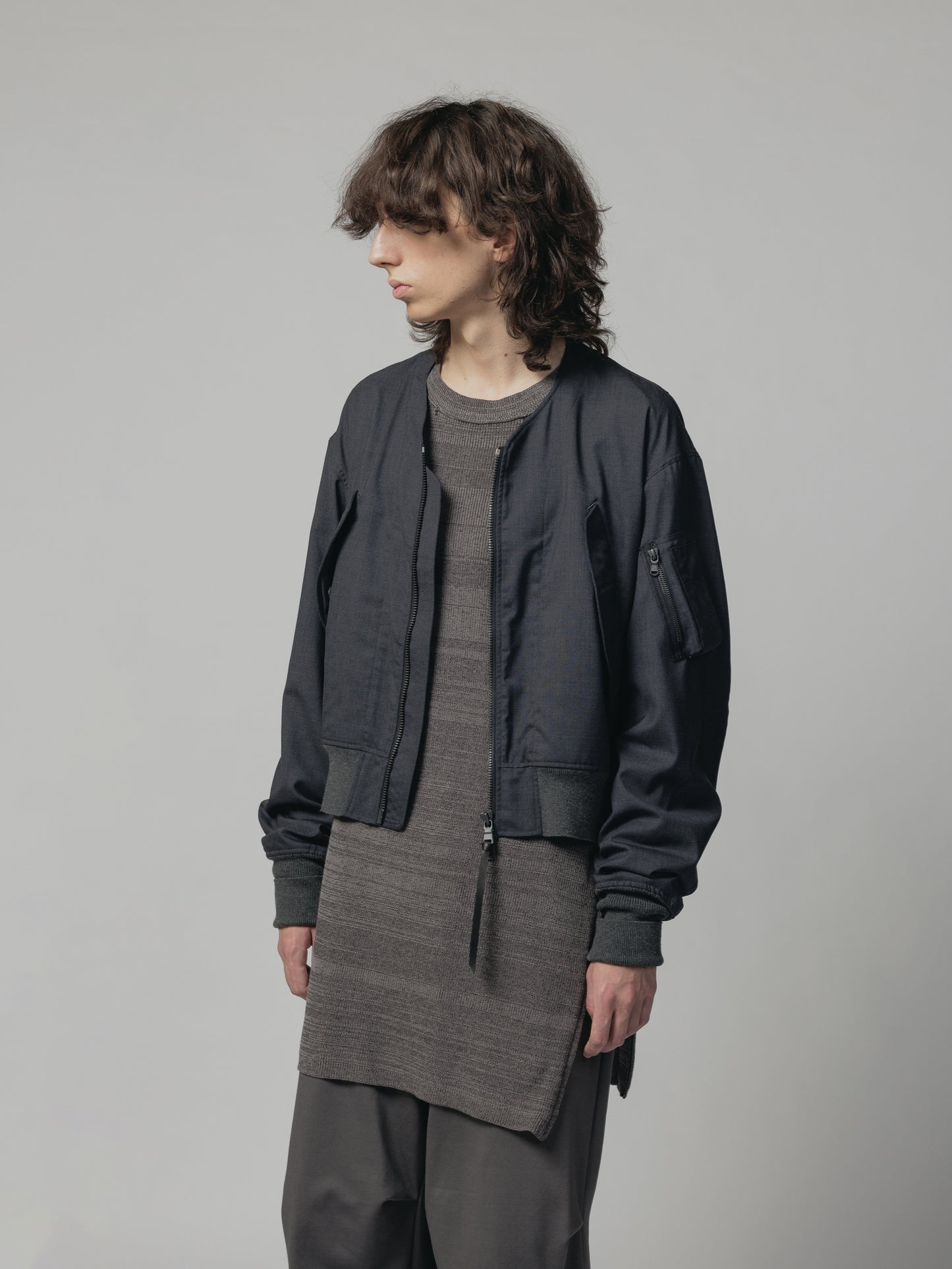 
                  
                    GRAY WOOL BOMBER JKT
                  
                