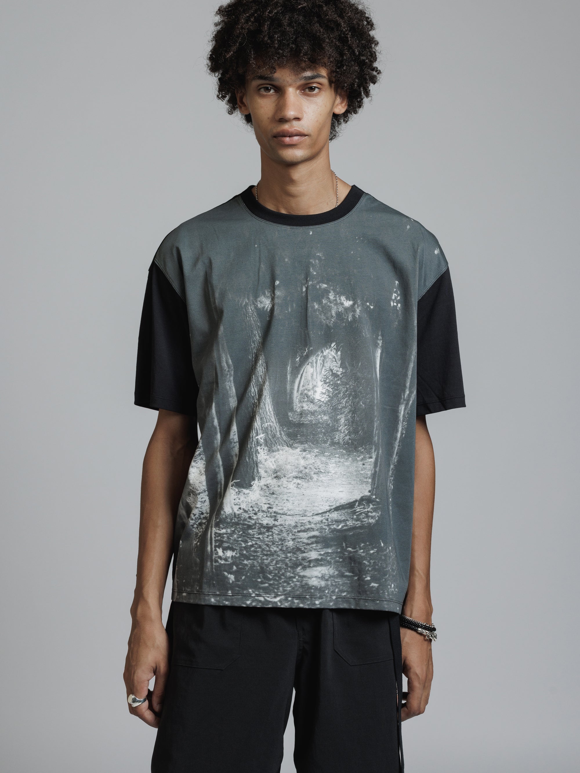 The Viridi-anne コンクリート迷彩 カットソー Archive THE VIRIDI-ANNE（ザ ヴィリディアン） TVA 26SS PRINTED T-SHIRT
