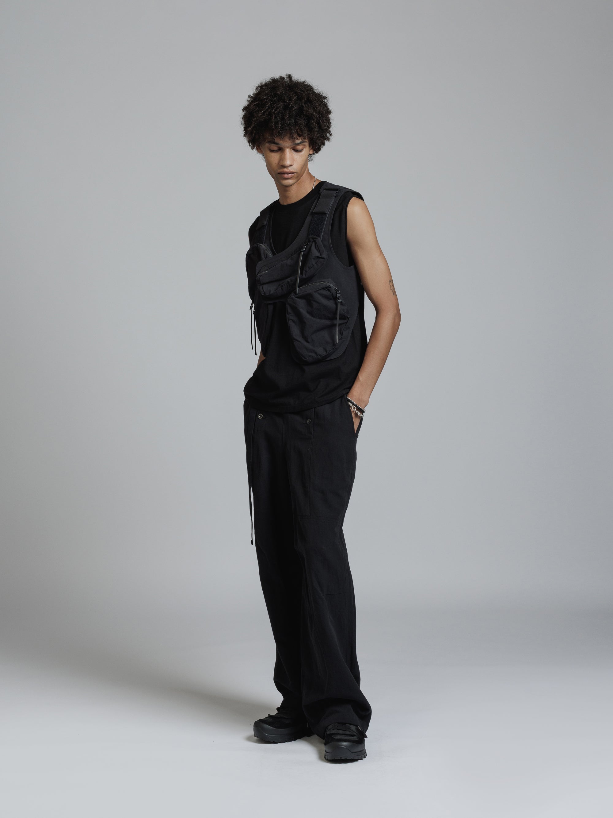 THE VIRIDI-ANNE（ザ ヴィリディアン） TVA 26SS COTTON/NYLON VEST