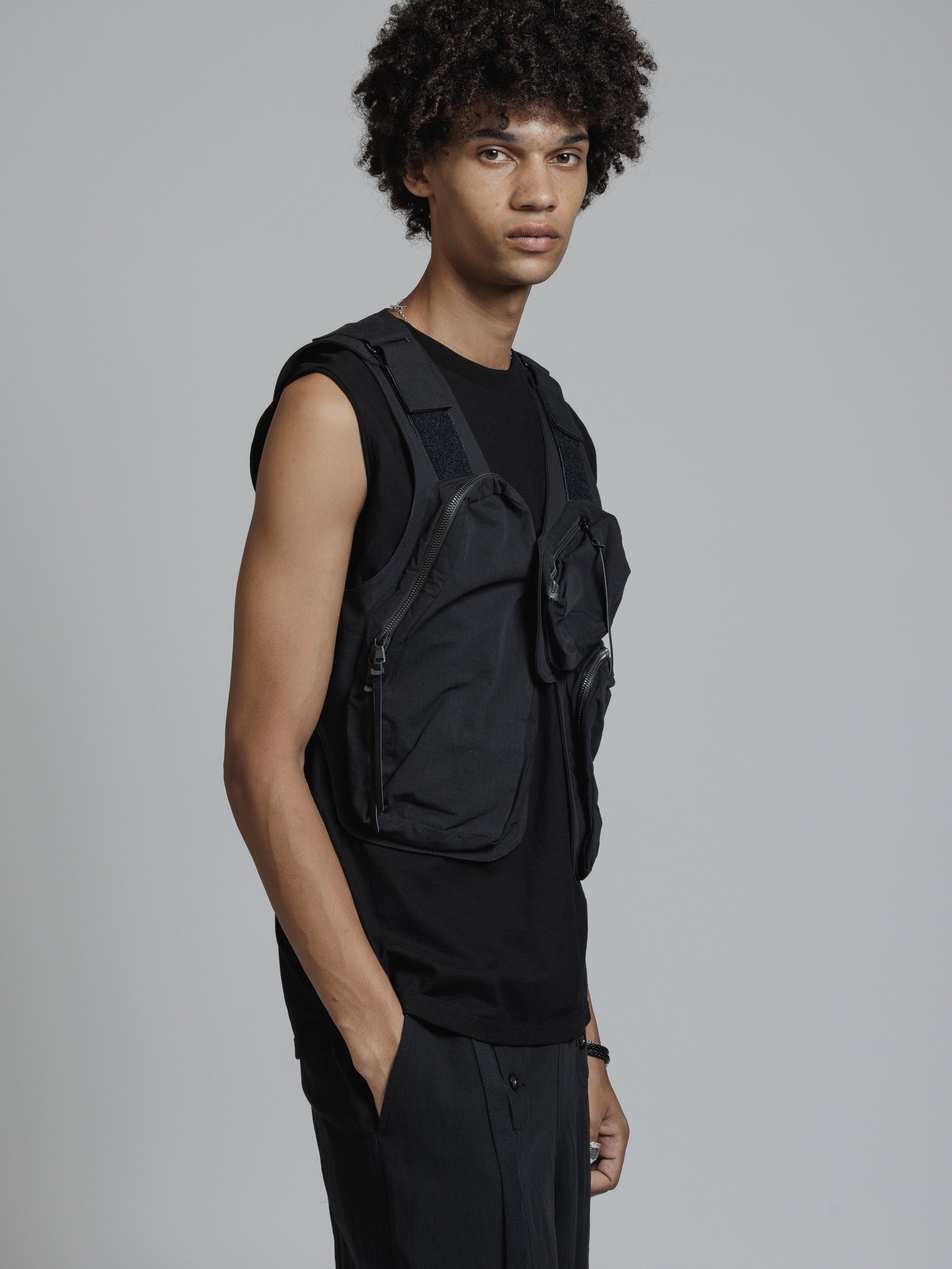 THE VIRIDI-ANNE（ザ ヴィリディアン） TVA 26SS COTTON/NYLON VEST