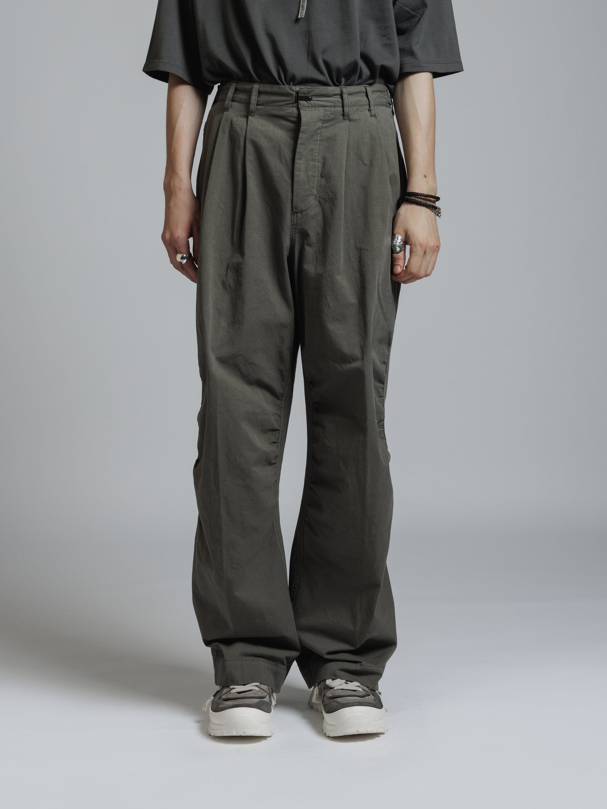 パンツ The Viridi-anne julius rick ccp rip wjk Buy The Viridi-Anne men khaki nylon zip trousers for $563 online