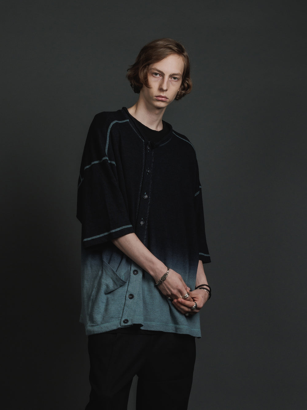 GRADATION DYE JERSEY DOLMAN SLEEVE T