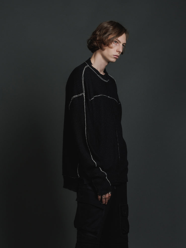 
                  
                    HARD TWISTED RAMIE YARN SWEATER
                  
                