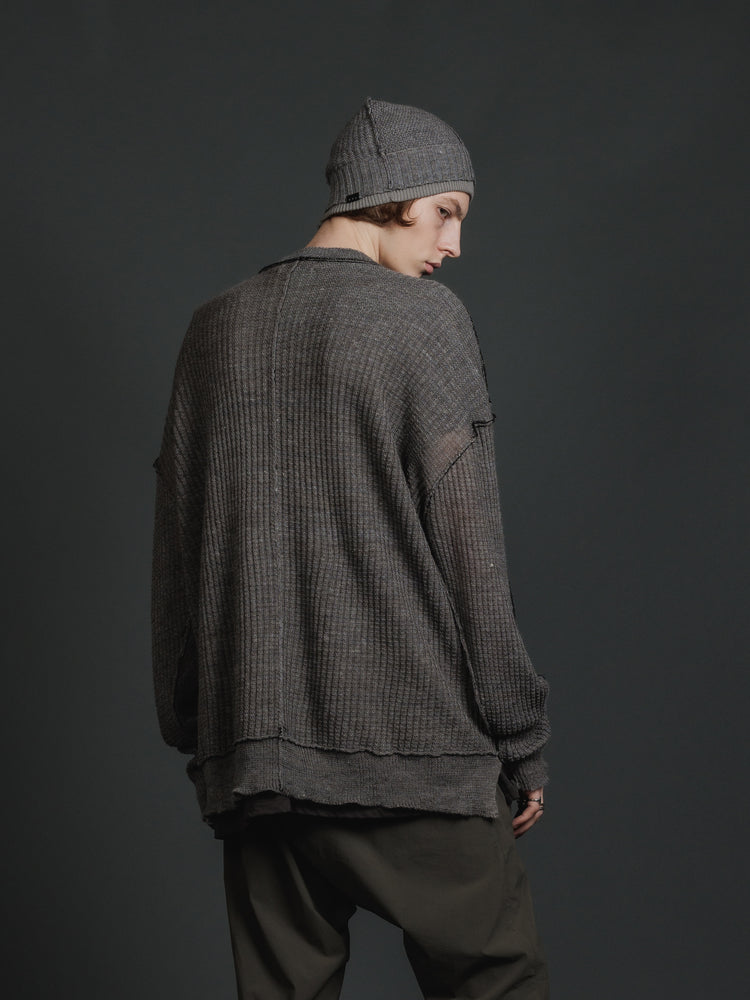 
                  
                    HARD TWISTED RAMIE YARN SWEATER
                  
                