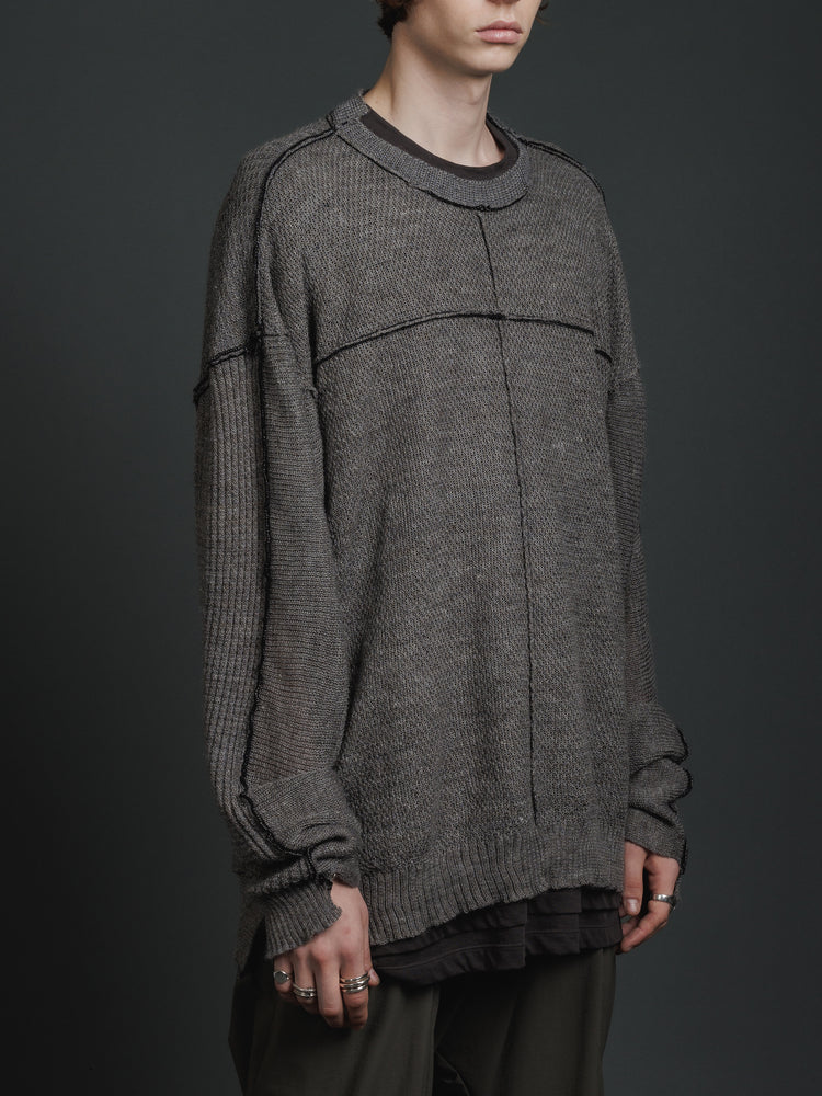 
                  
                    HARD TWISTED RAMIE YARN SWEATER
                  
                