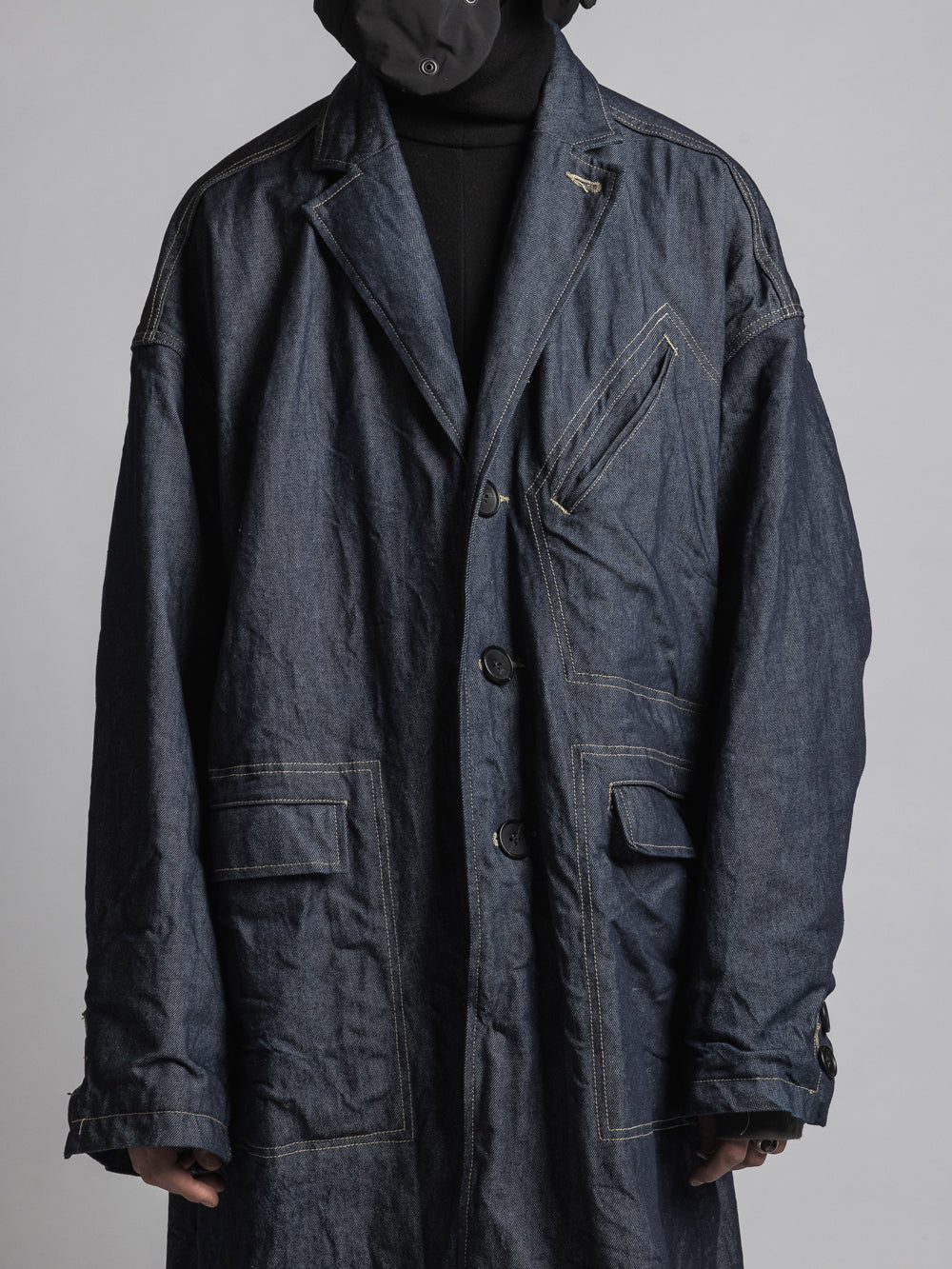 
                  
                    12OZ.STRONG TWISTED DENIM COAT
                  
                