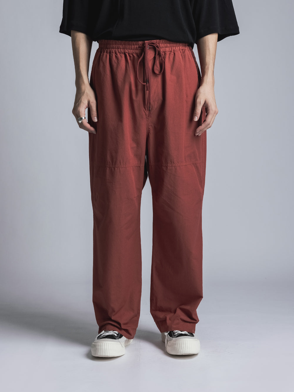 GARMENT DYE WIDE TROUSERS