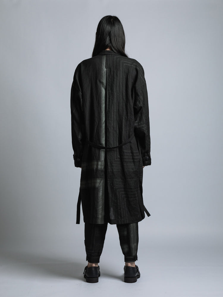 
                  
                    PRINTED LINEN COAT
                  
                