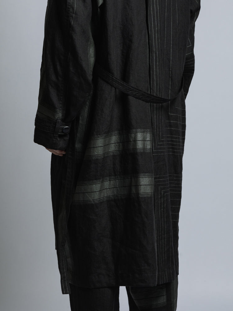 
                  
                    PRINTED LINEN COAT
                  
                