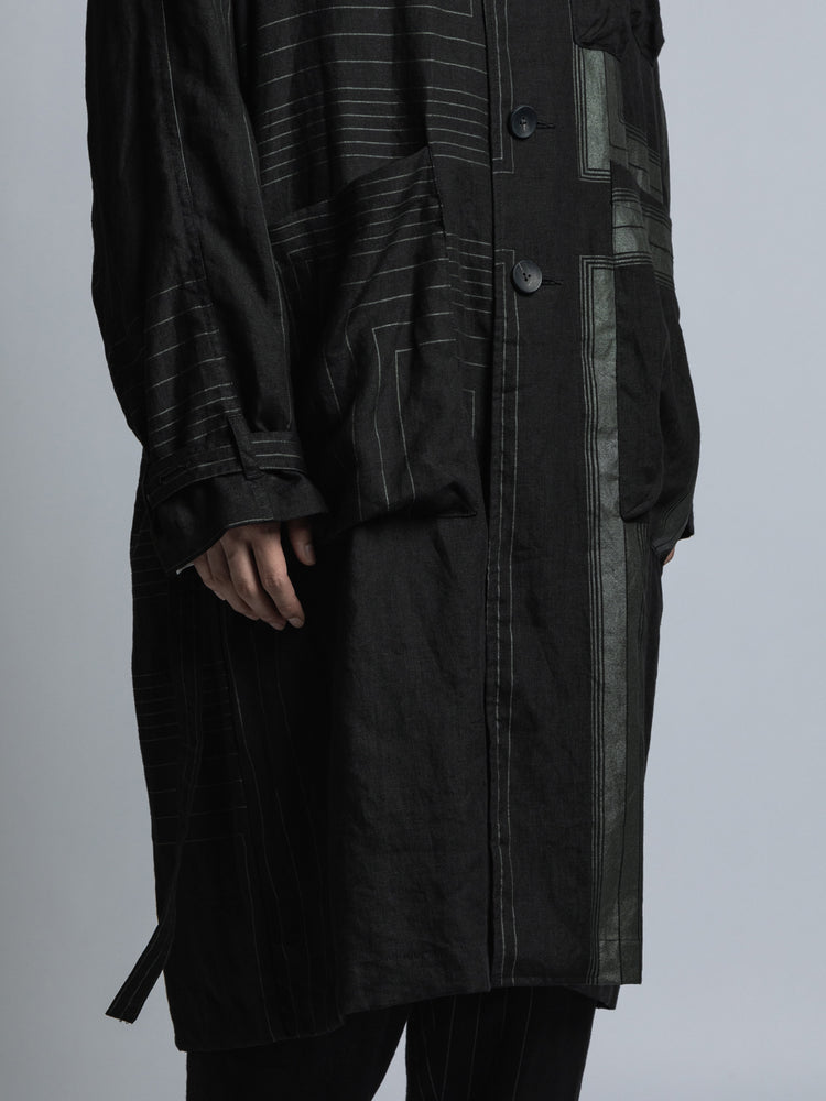 
                  
                    PRINTED LINEN COAT
                  
                