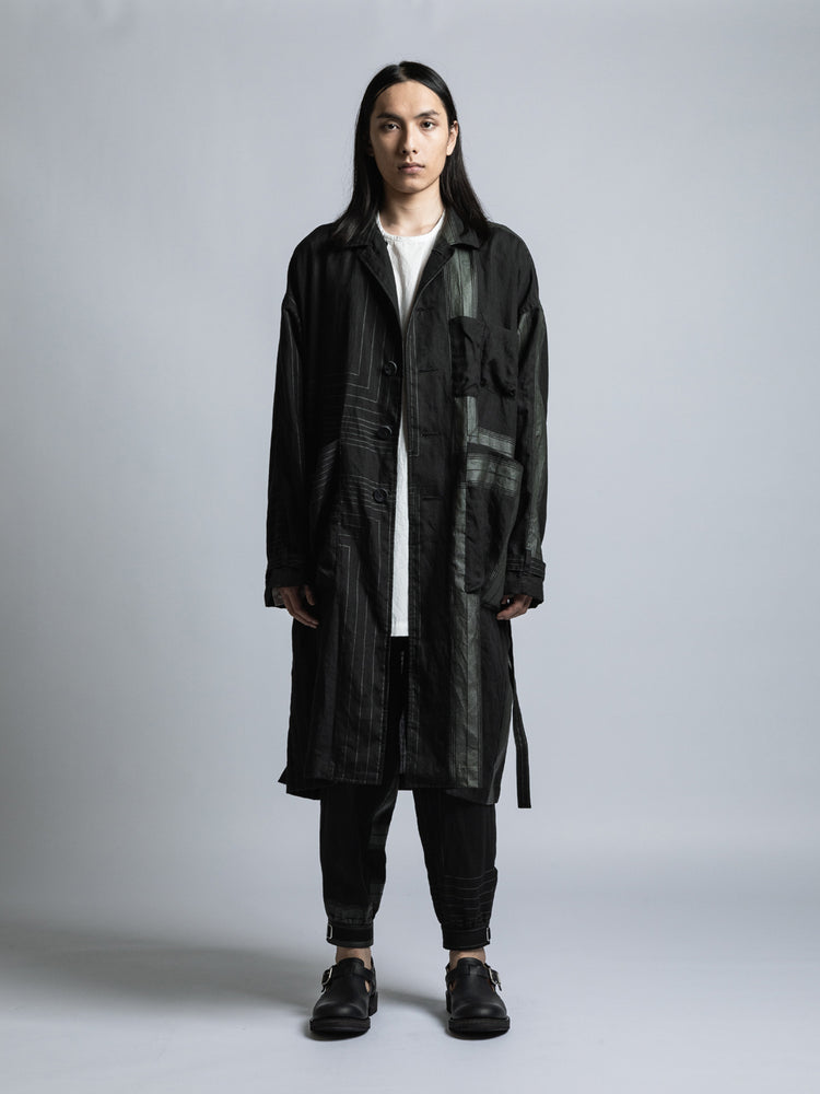 
                  
                    PRINTED LINEN COAT
                  
                
