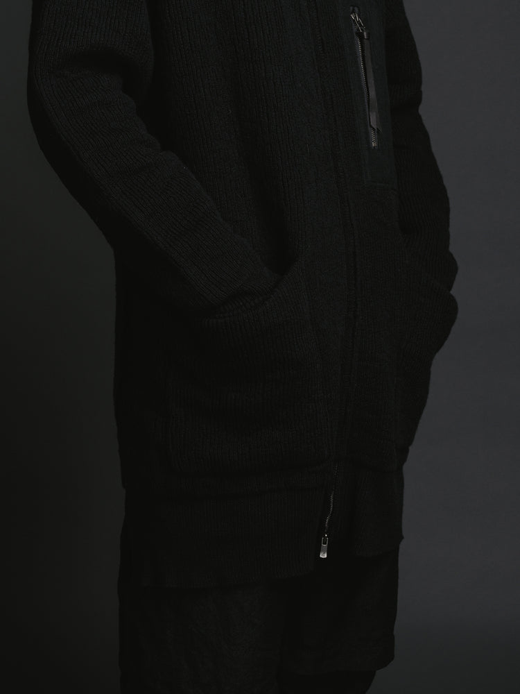 
                  
                    HIGH NECK ZIP KNIT
                  
                