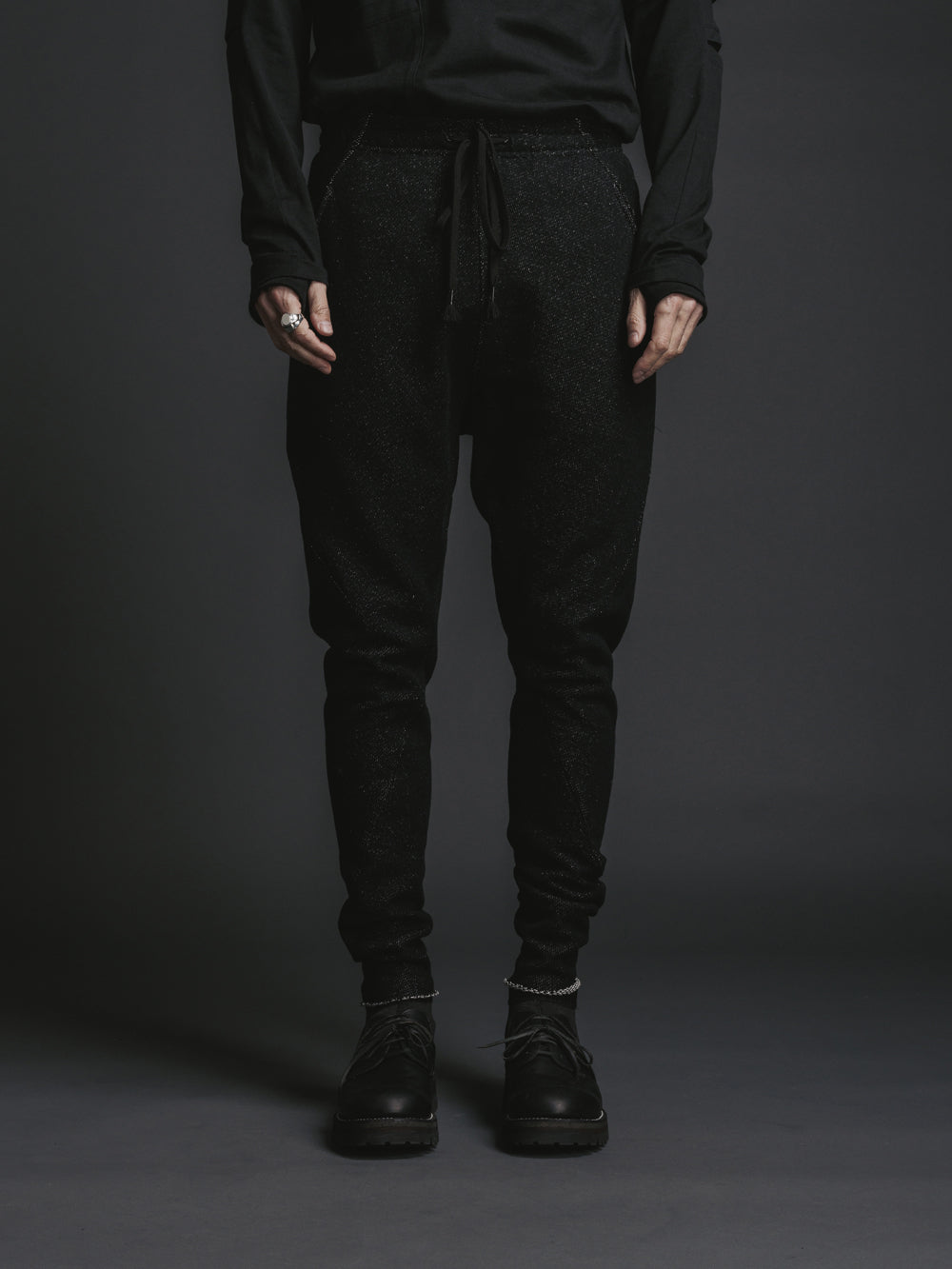 WOOL / COTTON SLIM PANTS